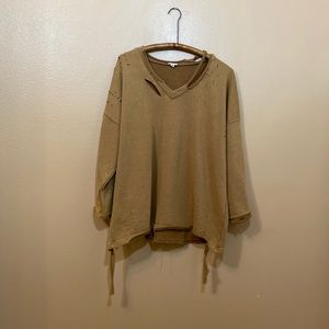 POL oversized distressed pullover size M